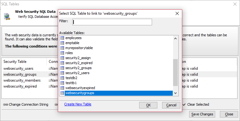 Utilities Select Table